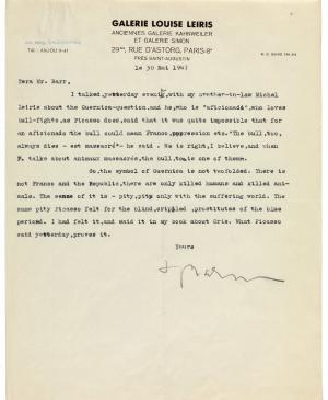 Carta de Juan Larrea a Alfred H. Barr Jr. del 10 de julio de 1947