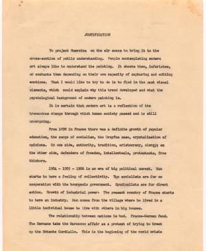 Justificación del proyecto para televisión Guernica on the air