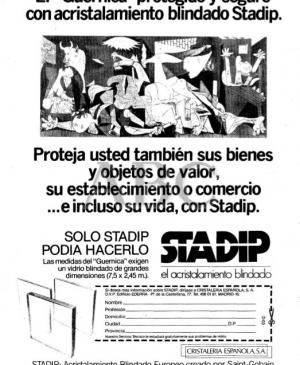 "Guernica" protected and safe with bulletproof glass 