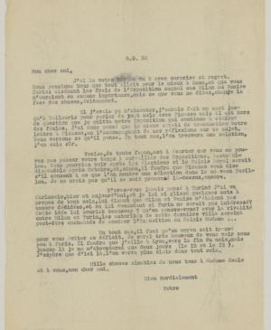 Carta de Daniel-Henry Kahnweiler a Eugenio Reale