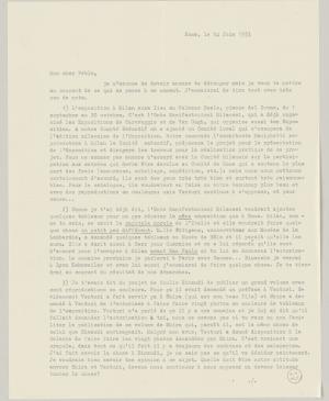 Carta de Eugenio Reale a Pablo Picasso del 24 de junio de 1953