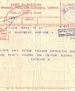 Telegrama de Paulo E. de Berrêdo Carneiro