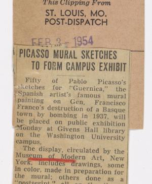 Exposición de los bocetos del mural de Picasso en el campus