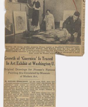 Evolución de Guernica trazada en la exposición de la Universidad de Washington