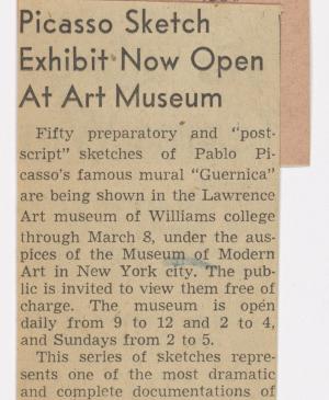 Exposición de los bocetos de Picasso inaugurada en el Museo de Arte