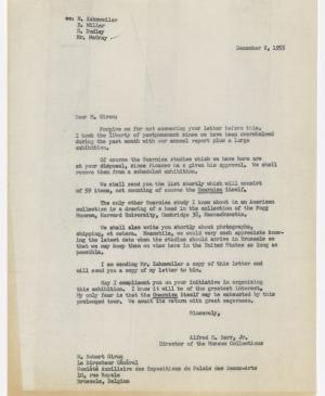 Carta de Alfred H. Barr Jr. a Robert Giron