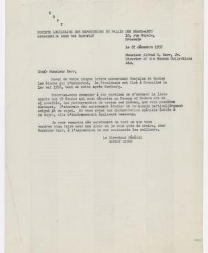 Carta de Robert Giron a Alfred H. Barr Jr.