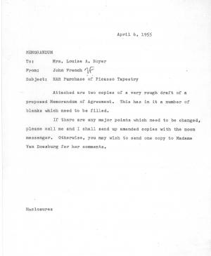 Carta de John French a Louise A. Boyer