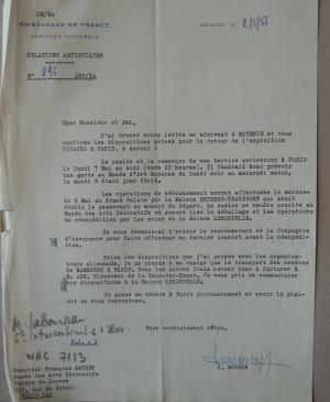 EN Carta de J. Mougin a François Mathey