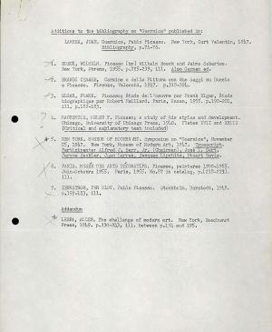 Incorporaciones a la bibliografía del libro de Juan Larrea, Guernica 