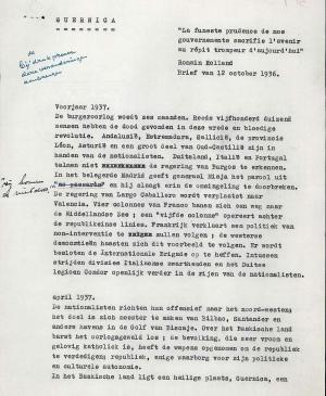 Texto de Emil Langui para el catálogo de la exposición Guernica, avec 60 études