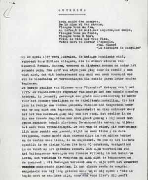 Texto de Kanwheiler para el catálogo de la exposición Guernica, avec 60 études