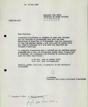 Willem Sandberg's letter to Otte Sköld