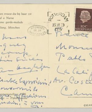 Daniel-Henry Kahnweiler's postcard to Picasso