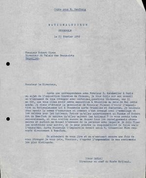 Carta de Otte Sköld a Willem Sandberg