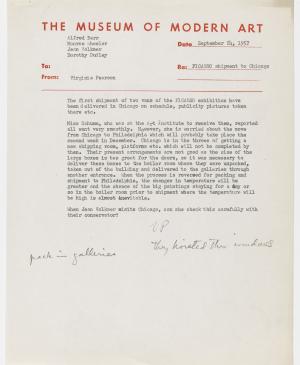 Carta de Virginia Pearson a Alfred H. Barr Jr.