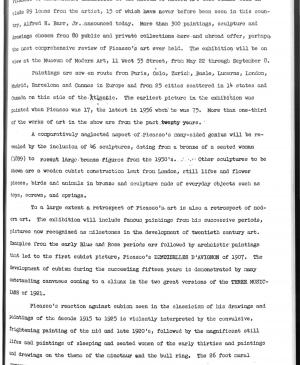La exposición de Picasso incluirá numerosos préstamos nunca antes vistos en este país