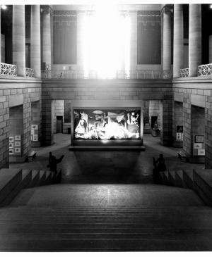 Instalación de Guernica en el Philadelphia Museum of Art