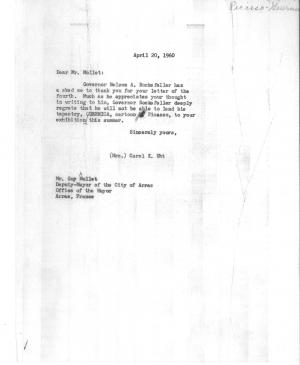 Carta de Carol K. Uht a Guy Mollet