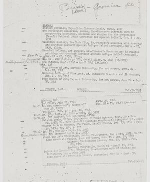 Fichas de trabajo de Alfred H. Barr Jr.