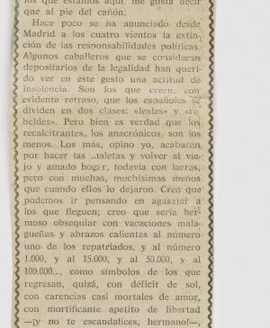 Guernica, artículo aparecido en Arriba Madrid