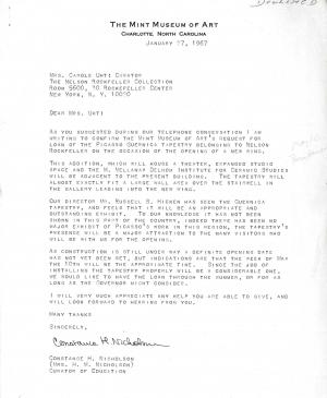 EN Carta a de Constance H. Nicholson a Carol K. Uht