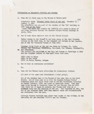 Information about Guernica and studies