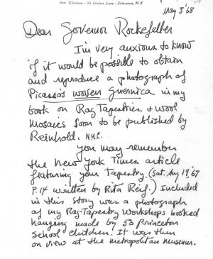 Carta de Anne Wiseman a Nelson Rockefeller