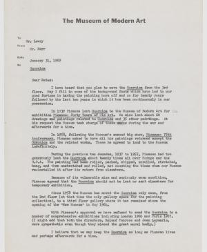 Carta de Alfred H. Barr Jr. a Bates Lowry