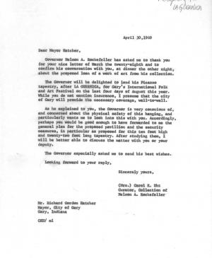 Carta de Carol K. Uht a Richard Gordon Hatcher