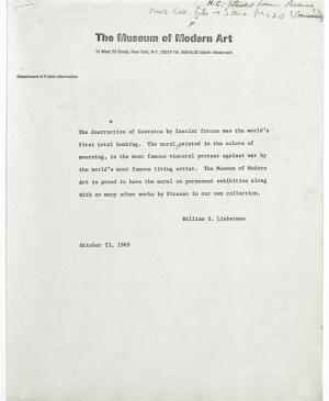 Nota de William S. Lieberman