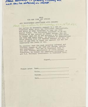 Petición de la Art Workers' Coalition