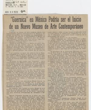 México prepara extraordinaria recepción al famoso mural Guernica, de P. Picasso