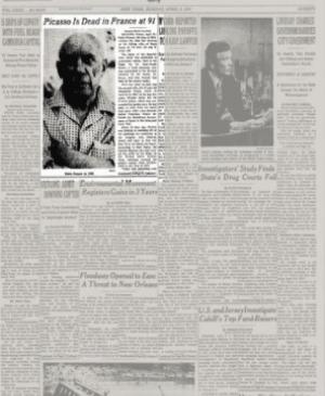 Picasso muere en su villa del sur de Francia a los 91 años