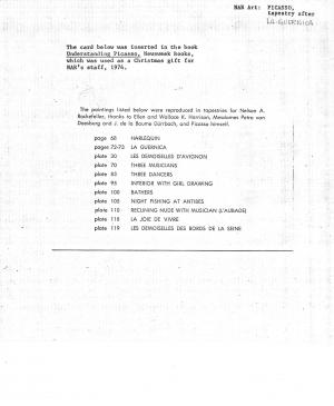 Nota de la Rockefeller Art Collection