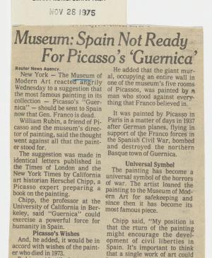 Museum: Spain not ready for Picasso's Guernica
