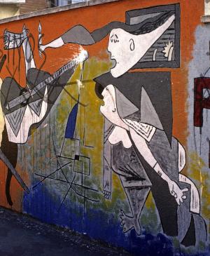 Pintada popular en el barrio de Alto de Extremadura