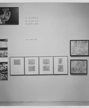 James Mathew, View of the exhibition <em>Guernica: Studies and Postscripts</em>, MoMA, New York, June 2, 1967 – February 13, 1968