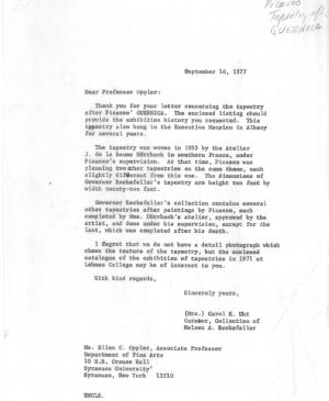 Carta de Carol K. Uht a Ellen C. Oppler