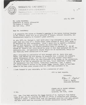 Carta de Ellen Oppler a Luisa Kreisberg