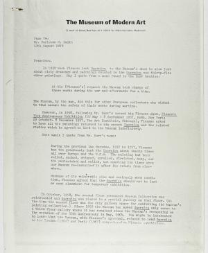 Carta de Rona K. Roob a Carleton Sprague Smith