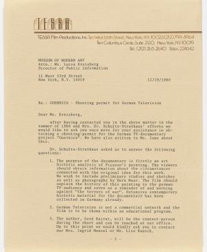 Carta de Ingrid Menzel a Luisa Kreisberg