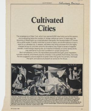 Guernica con pie de foto sobre la partida del cuadro a Madrid