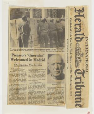 Guernica de Picasso recibido en Madrid