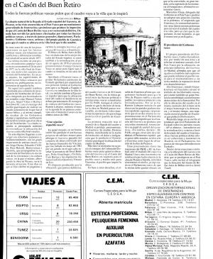 Protestas en Euskadi por la instalación del 'Guernica' en el Casón del Buen Retiro