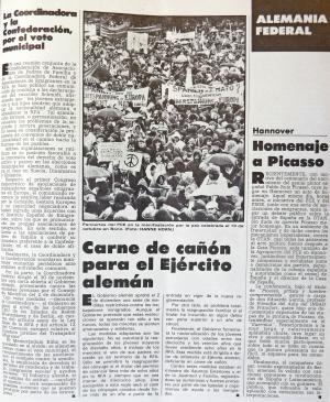 Homenaje a Picasso. Mundo Obrero