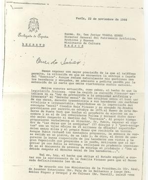 EN Carta de Rafael Quintanilla a Javier Tusell