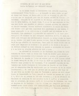 Guernica en los ojos de los niños. Carta de Madrid