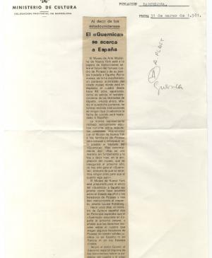 El «Guernica» se acerca a España 