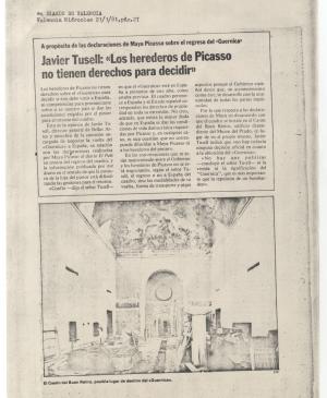Javier Tusell: «Los herederos de Picasso no tienen derechos para decidir»